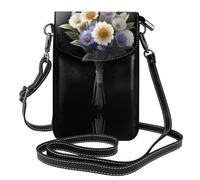 A bouquet of purple and white flowers This lightweight, unisex flap crossbody bag frees up your hands and is suitable for travel, holidays, and everyday use.
