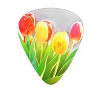 A bouquet of tulips Printed pick set - 12 pieces, thin, medium and thick guitar picks, suitable for guitar, bass, electric guitar and ukulele