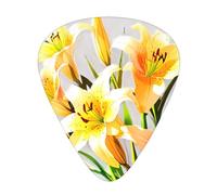 A bouquet of yellow lilies Printed pick set - 12 pieces, thin, medium and thick guitar picks, suitable for guitar, bass, electric guitar and ukulele