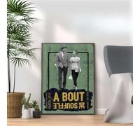 A Bout de Souffle (Breathless) Classic French New Wave Movie Poster - Designer Art Print Wall Decor - Vintage Jean-Luc Godard Film Artwork - Cinematic Home or Office Decor (A4 Framed (Black))