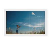 A Boy is Flying Kite Diamond DIY Painting Kits Horizontal Round