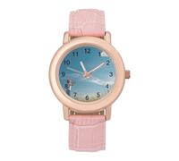 A Boy is Flying Kite Fashion Women's Wrist Watches Analogue 3 Hand