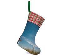 A Boy Is Flying Kite Sequin Christmas Stockings One Size