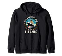 A Boy Who Loves the RMS Titanic Boys Zip Hoodie