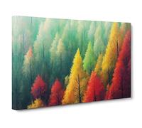 A Brave Autumn Forest Canvas Wall Art Print Ready to Hang, Framed Picture for Living Room Bedroom Home Office Décor, 30x20 Inch (76x50 cm)