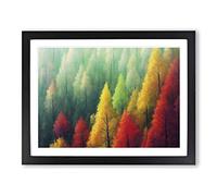 A Brave Autumn Forest H1022 Framed Print for Living Room Bedroom Home Office Décor, Wall Art Picture Ready to Hang, Black A2 Frame (64 x 46 cm)