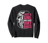 A brave girl who loves riding dirty motocross track laps Sweatshirt
