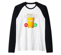 A Brewski - is Calling... Funny Beer Raglan Baseball Tee