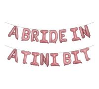 A Bride in A Tini Bit Letter Balloons balloon for Espresso Martini Theme Bachelorette Party Decoration (A BRIDE IN A TINI BIT Pink)