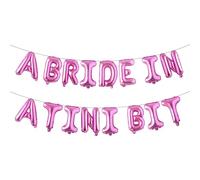 A Bride in A Tini Bit Letter Balloons balloon for Espresso Martini Theme Bachelorette Party Decoration (A BRIDE IN A TINI BIT Rose Red)