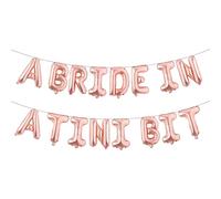 A Bride in A Tini Bit Letter Balloons balloon for Espresso Martini Theme Bachelorette Party Decoration (A BRIDE IN A TINI BIT Rose Gold)