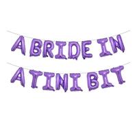 A Bride in A Tini Bit Letter Balloons balloon for Espresso Martini Theme Bachelorette Party Decoration (A BRIDE IN A TINI BIT Purple)