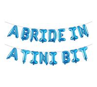 A Bride in A Tini Bit Letter Balloons balloon for Espresso Martini Theme Bachelorette Party Decoration (A BRIDE IN A TINI BIT Blue)