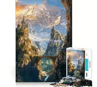 A Bridge Between Worlds Jigsaw Puzzles 1000 Pieces for Teenagers Brain Skill Smooth Connection Pattern Build Art Decor (38x26cm)
