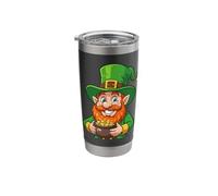 A Bright Cheerful Cartoon Leprechaun Stainless Steel Insulated Tumbler