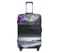 A Bright Moon Hung Over The Ocean Elastic Travel Luggage Cover Suitcase Protector, Print Suitcase Baggage Cover Anti-Scratch