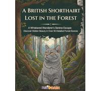 A British Shorthair Lost in the Forest: An Adult Coloring Book: A Whiskered Wanderer's Serene Escape: Discover Hidden Beauty in Over 50 Detailed Forest Scenes