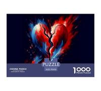 A Broken Heart Jigsaw Puzzles for Adults Kids Interesting Puzzles 1000 Piece Impossible Puzzle for Adults Gifts 70x50cm/1000pcs
