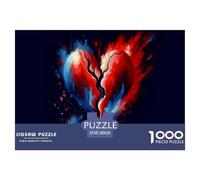 A Broken Heart Jigsaw Puzzles for Adults Kids Interesting Puzzles 1000 Pieces Impossible Puzzle for Adults Gifts 38x26cm/1000pcs