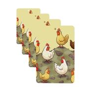 A Brood Of Chickens Car Air Fresheners 4 Pcs Rectangle Hanging Car Air Freshener Fragrance Scented Cards Auto Mirror Pendant Aromatherapy Tablets For Car Home Office Closet Bathroom