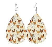 A Brood Of Chickens Gift Earrings For Women, Teardrop Shape Dangle Earrings, Fashion-Forward Drop Jewelry For Daily Wear
