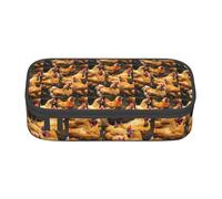 A Brood of Chickens Print Fashionable Functional Pencil Case Convenient Daily Use Storage Makeup Toiletries