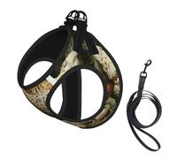 A Brood Of Chickens Print Harness Leash Set For Cat Dog, Reflective Adjustable Escape-Proof Vest Lead With Soft Breathable Mesh, For Small Pets And Kitten Puppy