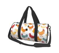 (A Brood of Chickens) Print Round Large Travel Bag - Multi-Compartment Organizer Lightweight for Trips & Sports