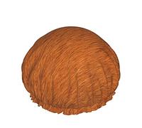 A Brown Cowhide Reusable Elastic Bath Waterproof Shower Cap For Womens, Caps For Girls Spa Home Use,Hotel And Hair Salon