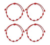 A BUENOS PRECIOS - Original Seven Knots Red Bracelet - Against the Evil Eye - Red Thread Protection Negative Energy - Amulet for Good Luck and Friendship - Men Women Kids Couple Friends, Desde 11 cm a