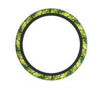 A Bug Printed Steering Wheel Cover Elastic Stretch Car Wheel Wrap Breathable Non-Slip Steering Wheel Protector for Car Truck SUV