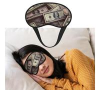 A Bunch Hundred Dollar Bills Sleep Mask for Women Men Blackout Eye Masks for Sleeping Blindfold Sleep Mask Side Sleeper Eye Cover for Meditation Light Blocking Travel Essentials