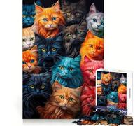 A Bunch of Cats Jigsaw Puzzles for Adults1000 Pieces DownTime Game Calm Daily Fun Challenge Nice Art (50x75cm)