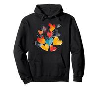 A Bunch Of Love, Rainbow Hearts Pullover Hoodie