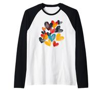 A Bunch of Love, Rainbow Hearts Raglan Baseball Tee