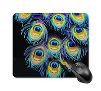 A Bunch of Peacock Feathers Mouse Pad Square Laptop Mouse Mat Cute Computer Mousepad Keyboard Pad Non-Slip Desk Pads for Gaming Office Work Home 25 * 30cm