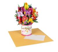 A Burst of Spring Tulip Bouquet 3D Pop Up Greeting Card