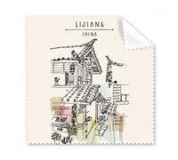 A Busy Street in Lijiang of China Glasses Cloth Cleaning Cloth Phone Screen Cleaner 5pcs Gift