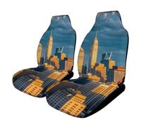 A Busy Town in The City Car Seat Covers Universal, 2PCS Carseat Protector - Stretchable Fabric, Anti-Slip Elastic Car Seat Protector for Cars, SUV, Trucks