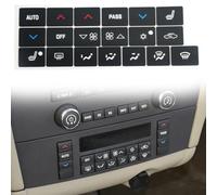 A/C Climate Control Button Repair Decal Sticker for LaCrosse 2005-2009, Black Vinyl Push Button Overlay LABELs, Dashboard Console Lettering Fix Kit