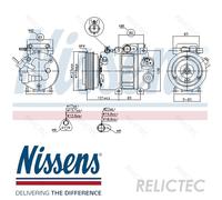 NISSENS Aircon Compressor 89293 for HYUNDAI SONATA (2005) 2.4 CVVT etc