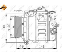 A/C COMPRESSOR AIR CONDITIONING NRF OE QUALITY REPLACEMENT 32216