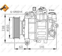 A/C COMPRESSOR AIR CONDITIONING NRF OE QUALITY REPLACEMENT 32263