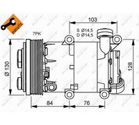 A/C COMPRESSOR AIR CONDITIONING NRF OE QUALITY REPLACEMENT 32410