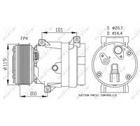 A/C COMPRESSOR AIR CONDITIONING NRF OE QUALITY REPLACEMENT 32481
