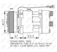 A/C COMPRESSOR AIR CONDITIONING NRF OE QUALITY REPLACEMENT 32779