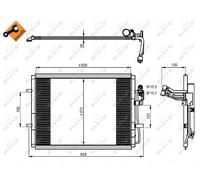 A/C CONDENSER AIR CONDITIONING NRF OE QUALITY REPLACEMENT 350207