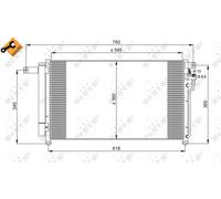 A/C CONDENSER AIR CONDITIONING NRF OE QUALITY REPLACEMENT 35851