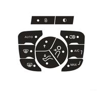 A/C Control Button Repair Decal Sticker for C4 2014-2018, Black Vinyl Overlay with White Lettering to Fix Worn Switches and Restore Interior Labels