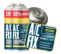 A/C FIX 3in1 R1234yf air conditioning refill - 2x235 g - Air conditioning - Car air conditioning - Car air conditioning refill - 3in1 R1234yf gas - gas cartridge - ECO - Air conditioning refill